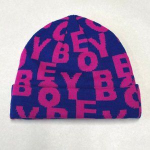 Obey Beanie Stacked Cobalt/Hot Pink OSFM